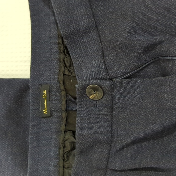 Massimo Dutti Dark Navy Midweight High Rise Dress Pants - Picture 2 of 11